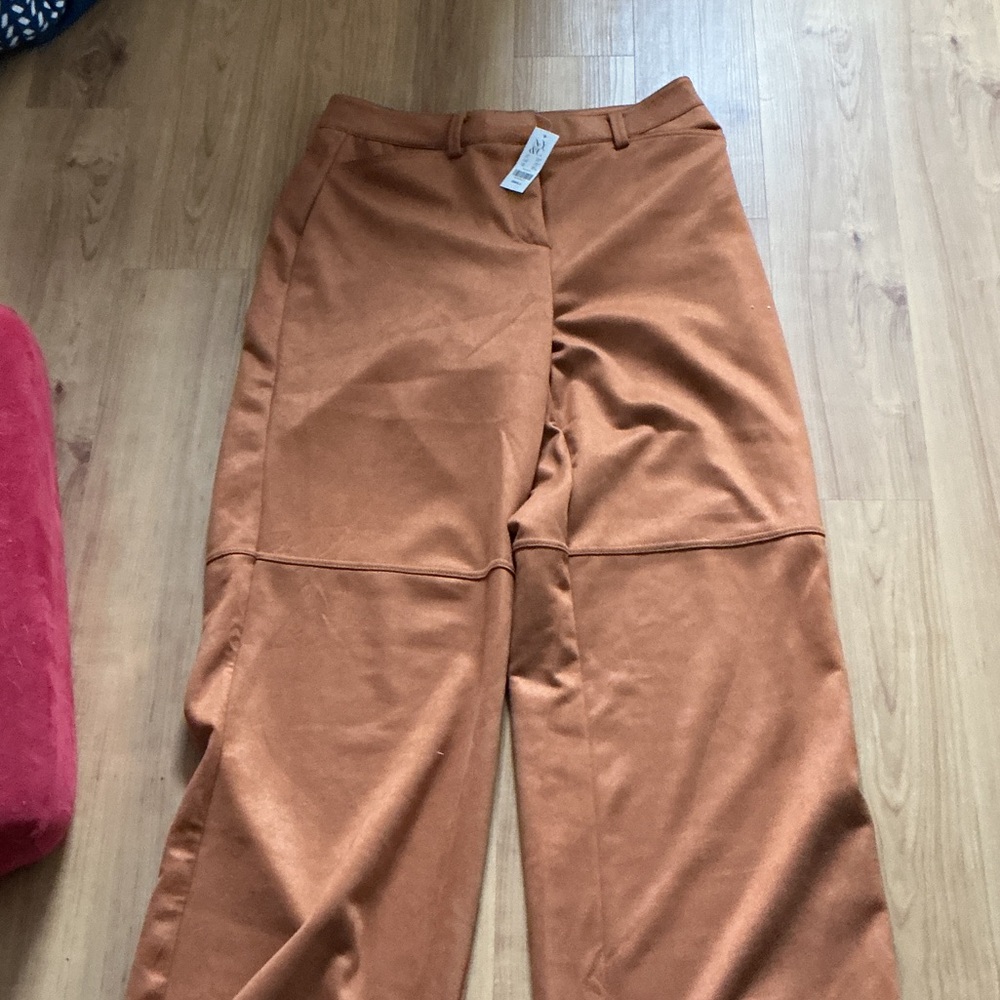 New York & Company Rust Wide Leg Pants